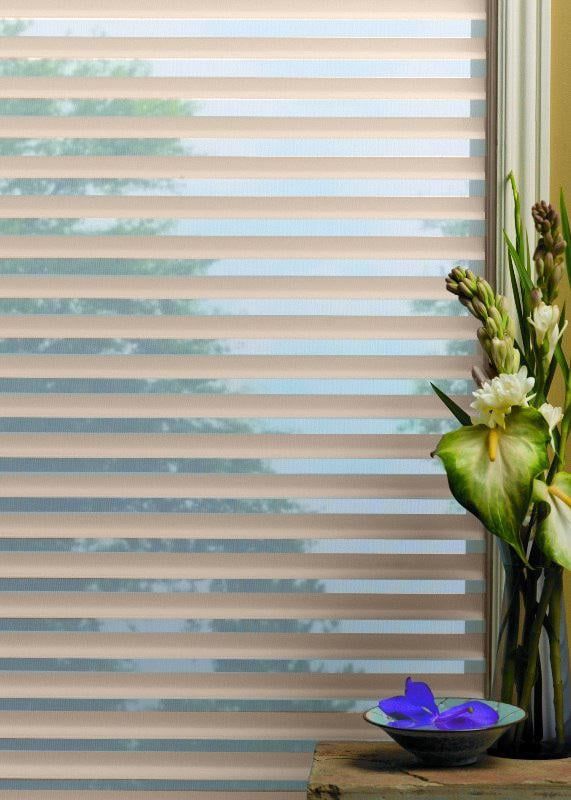 Рулонна штора Силуeт-3D день-ніч відкритого типу Бежевий