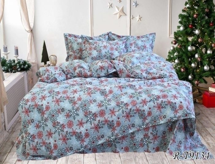 Комплект постільної білизни євро наволочки 50*70см Ранфорс R-T9134