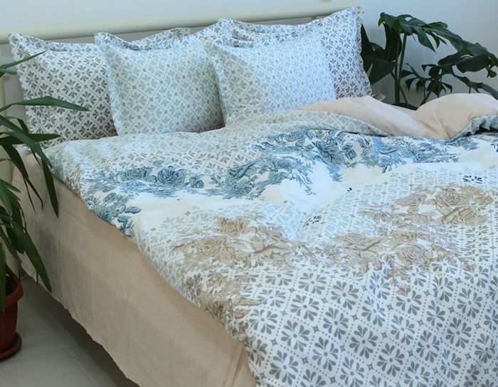 Комплект постільної білизни євро наволочки 50*70см Ранфорс R-T9161