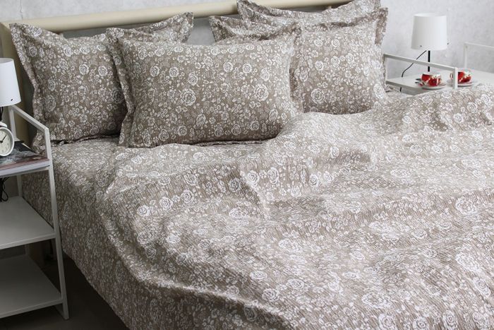 Комплект постільної білизни двоспальний наволочки 70*70см Ранфорс Gofre RG-11