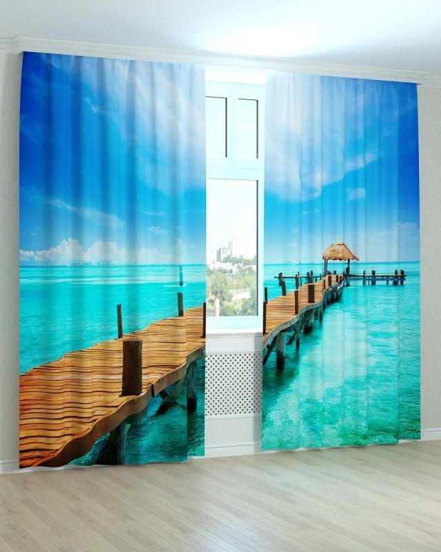 Фотоштори DECOLIV Пейзаж Принт 00-112 Тюль