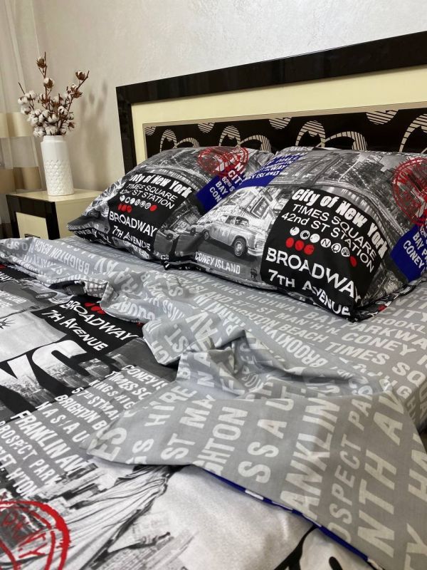 Комплект постільної білизни Преміум 02-019 Бязь