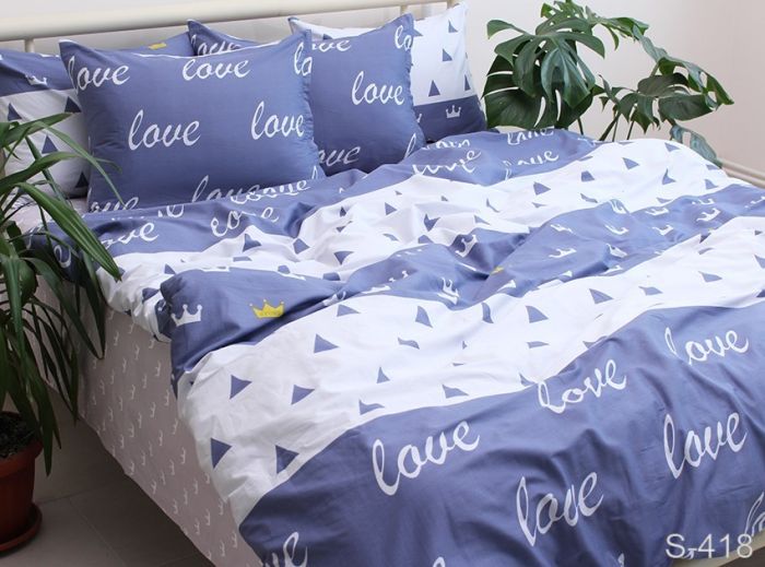 Комплект постільної білизни двоспальний Сатин S418