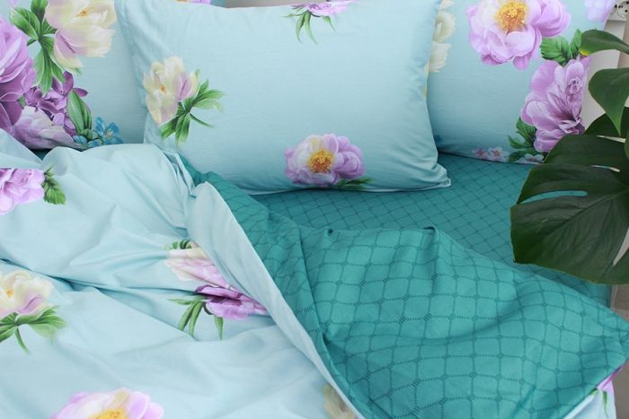 Комплект постільної білизни сімейний наволочки 50*70см Сатин S525