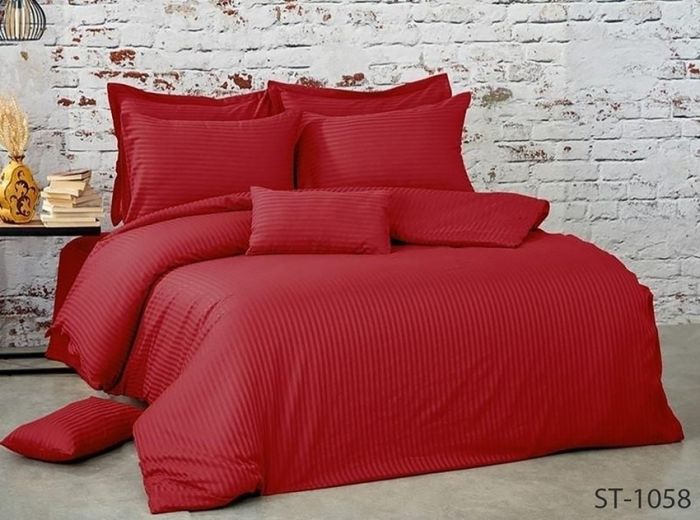 Комплект постільної білизни наволочки 50*70см Страйп-Сатин LUXURY ST-1058