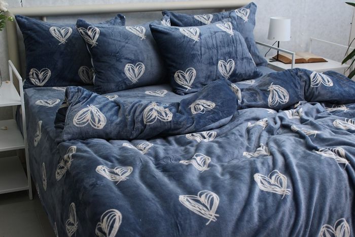 Комплект постільної білизни двоспальний наволочки 50*70см велсофт (мікрофібра) ALM1902