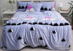 Комплект постільної білизни сімейний наволочки 50*70см велсофт (мікрофібра) ALM1916