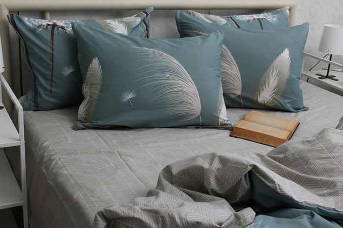 Комплект постільної білизни двоспальний наволочки 70*70см Сатин S537