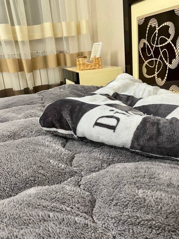Ковдра-покривало фліс + вовна DR-03