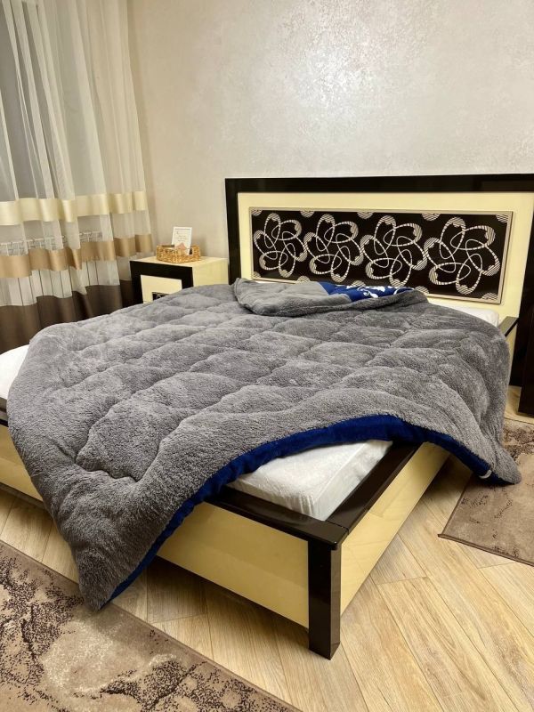 Ковдра-покривало фліс + вовна DR-07