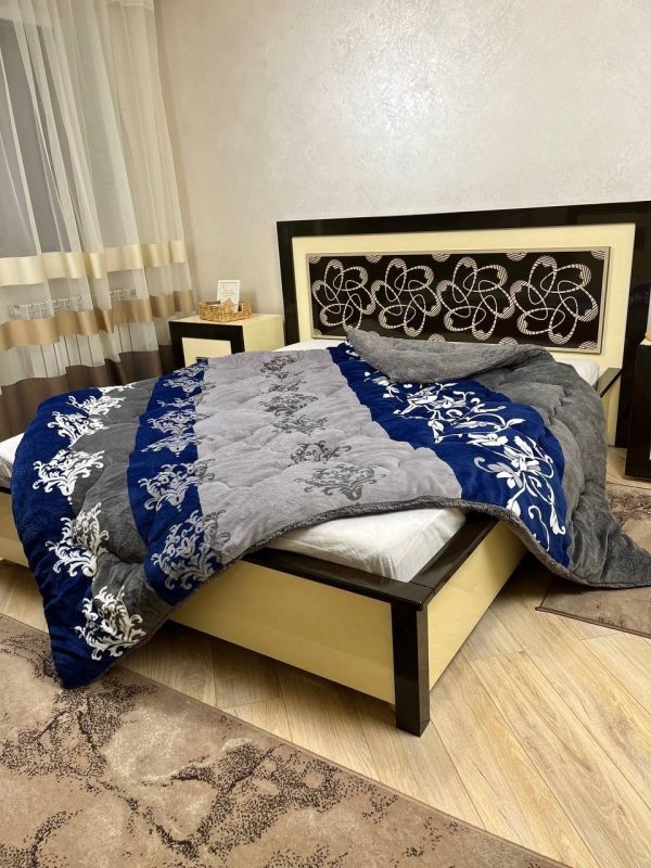 Ковдра-покривало фліс + вовна DR-07