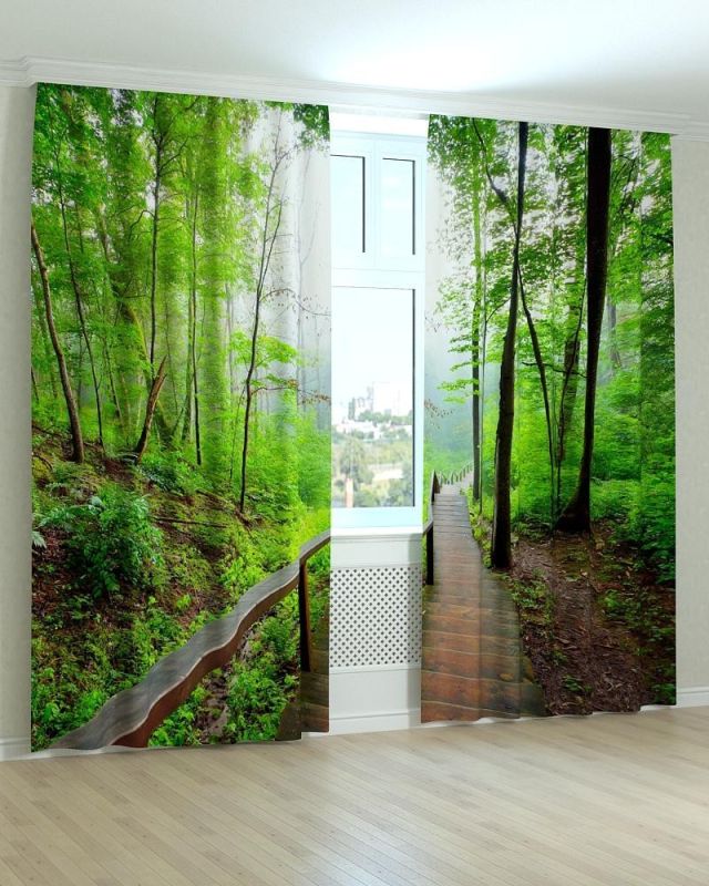 Фотоштори DECOLIV Пейзаж Принт 00-078 Тюль