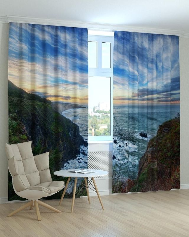 Фотоштори DECOLIV Пейзаж Принт 00-090 Тюль