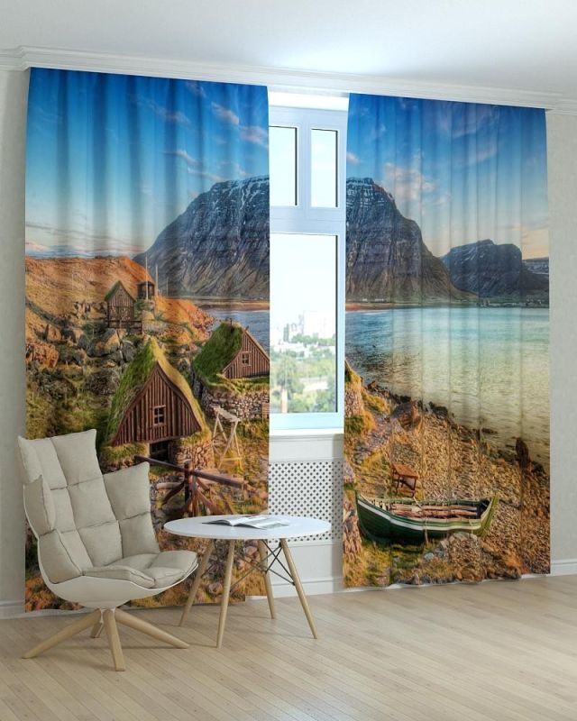 Фотоштори DECOLIV Пейзаж Принт 00-119 Тюль