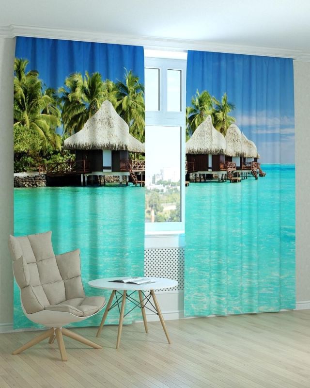 Фотоштори DECOLIV Пейзаж Принт 00-127 Тюль