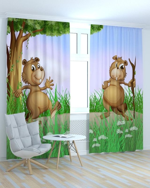 Фотоштори DECOLIV Дитячі Принт 01-029 Тюль