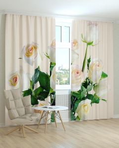 Фотоштори DECOLIV Квіти Принт 02-001 Блекаут