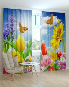 Фотоштори DECOLIV Квіти Принт 02-002