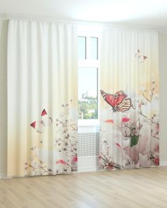 Фотоштори DECOLIV Квіти Принт 02-007 Тюль