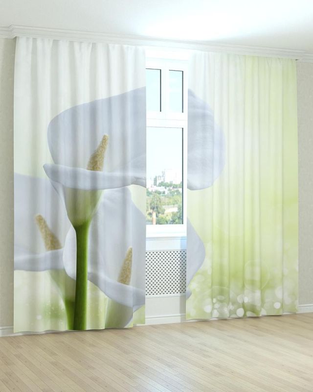 Фотоштори DECOLIV Квіти Принт 02-009 Блекаут