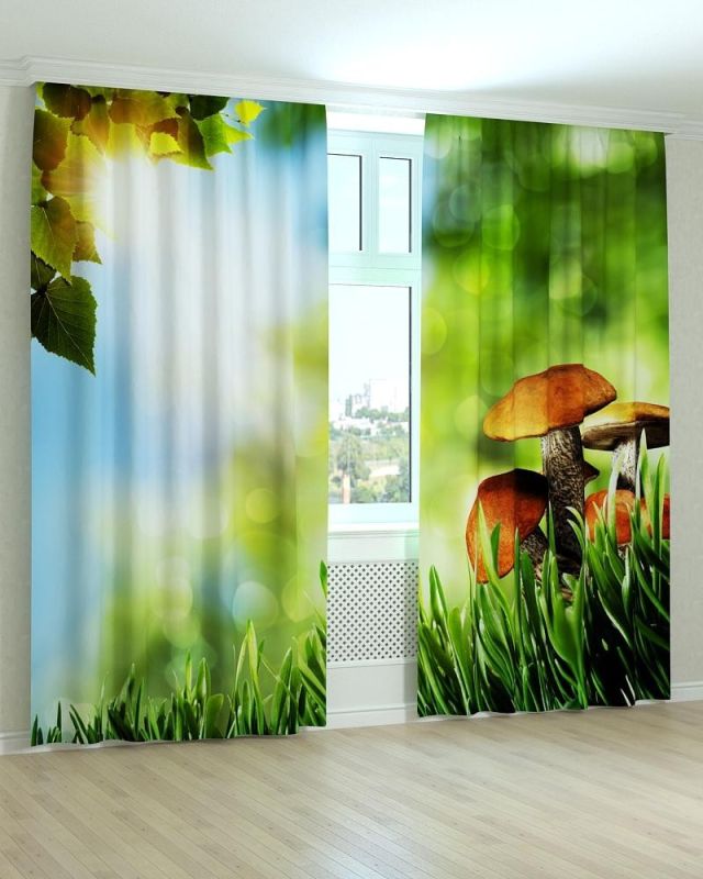 Фотоштори DECOLIV Квіти Принт 02-013 Блекаут