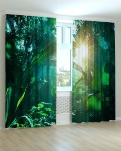 Фотоштори DECOLIV Квіти Принт 02-015 Тюль