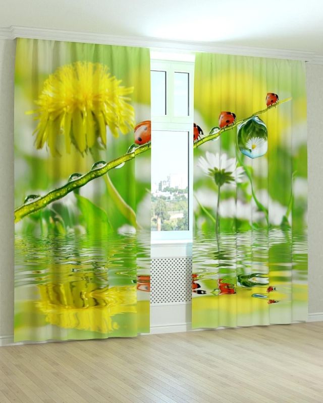 Фотоштори DECOLIV Квіти Принт 02-018 Тюль