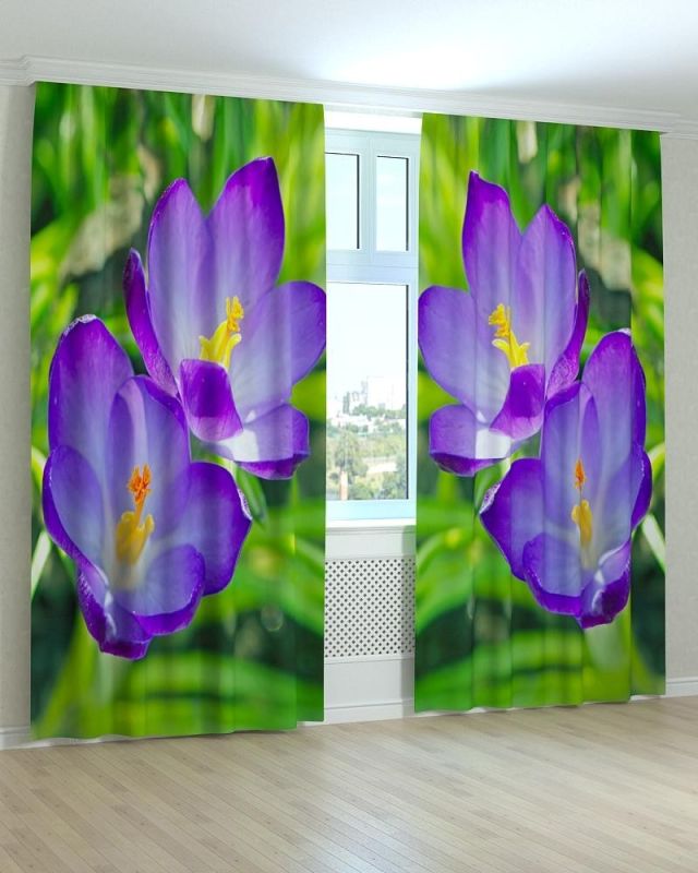 Фотоштори DECOLIV Квіти Принт 02-020 Тюль