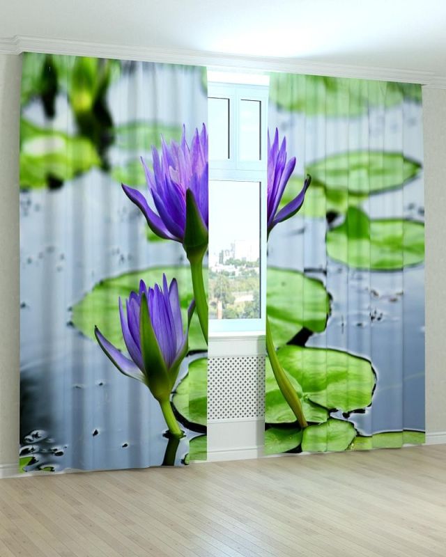 Фотоштори DECOLIV Квіти Принт 02-021 Блекаут