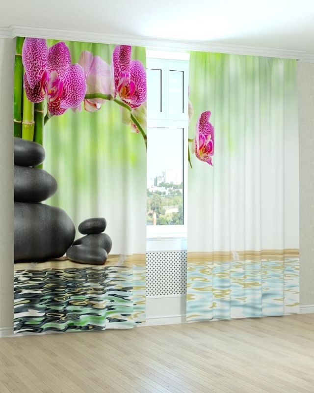 Фотоштори DECOLIV Квіти Принт 02-028 Тюль