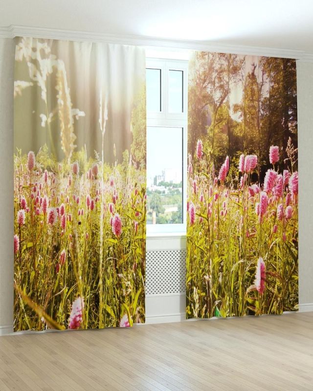 Фотоштори DECOLIV Квіти Принт 02-034 Блекаут