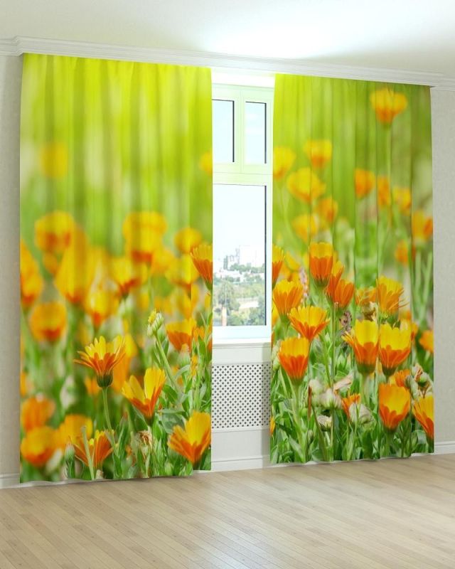 Фотоштори DECOLIV Квіти Принт 02-036 Тюль