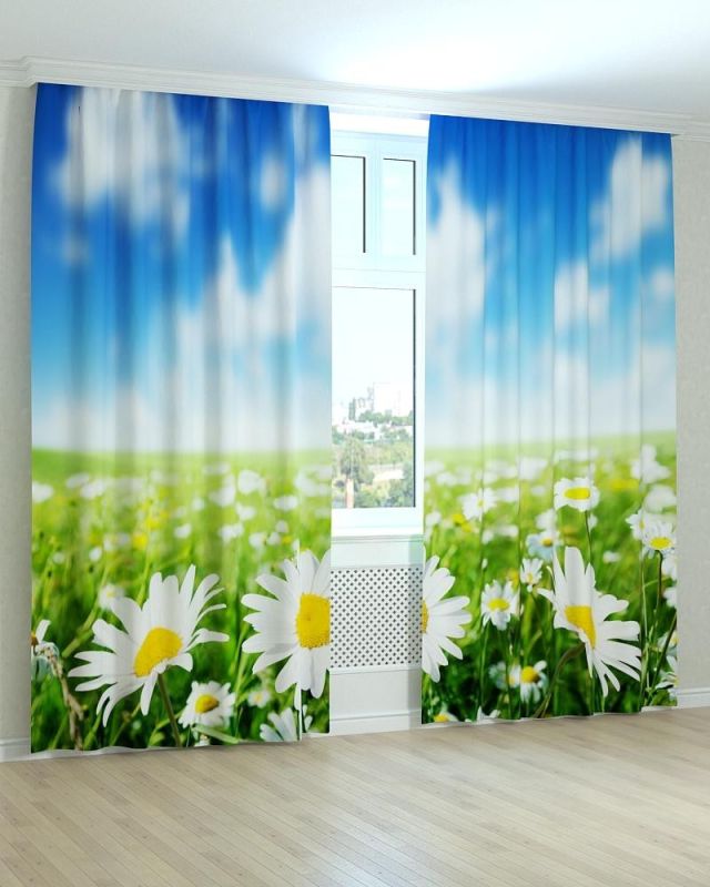 Фотоштори DECOLIV Квіти Принт 02-043 Блекаут