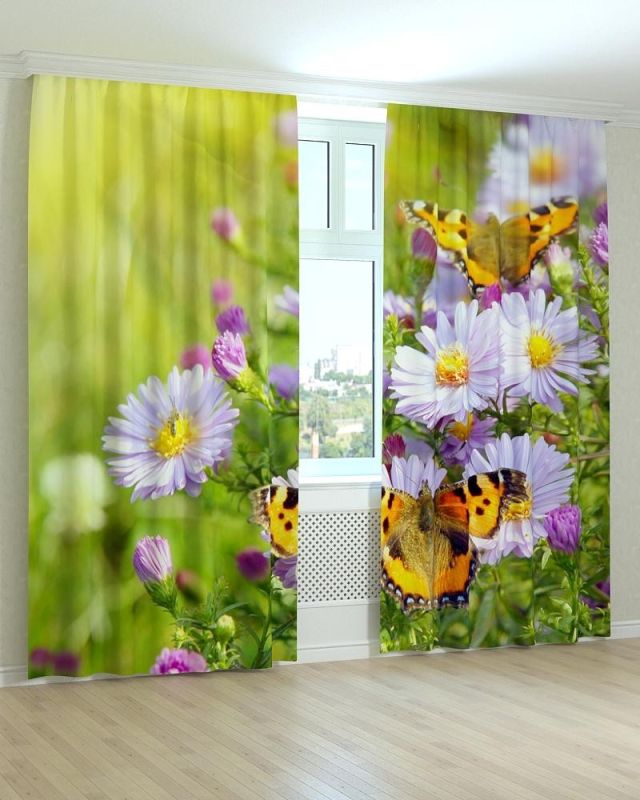 Фотоштори DECOLIV Квіти Принт 02-045 Тюль