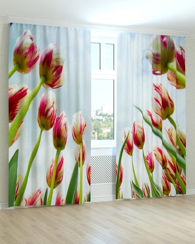 Фотоштори DECOLIV Квіти Принт 02-054 Блекаут