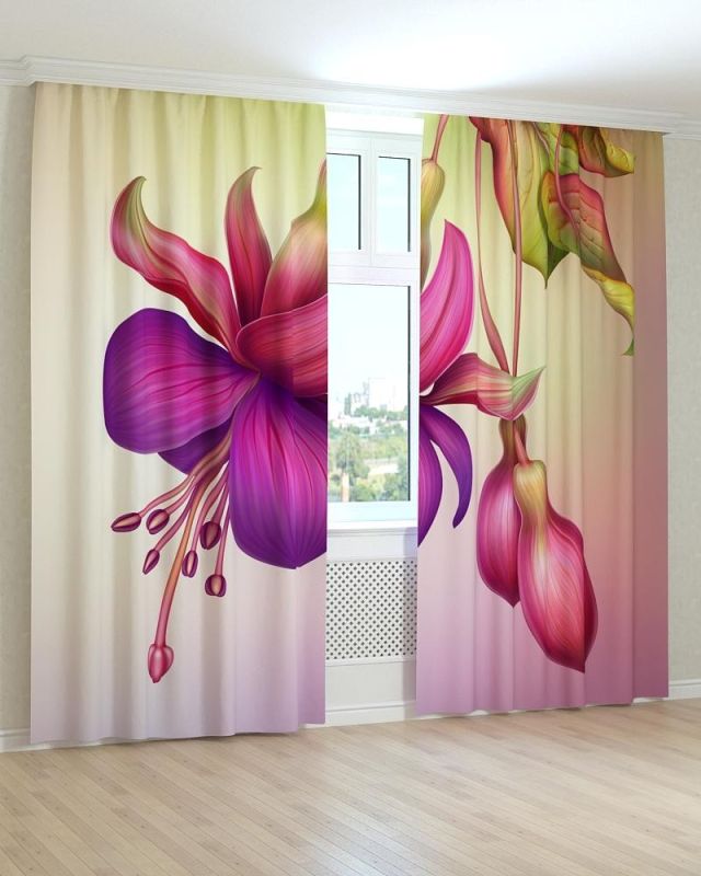 Фотоштори DECOLIV Квіти Принт 02-060 Блекаут