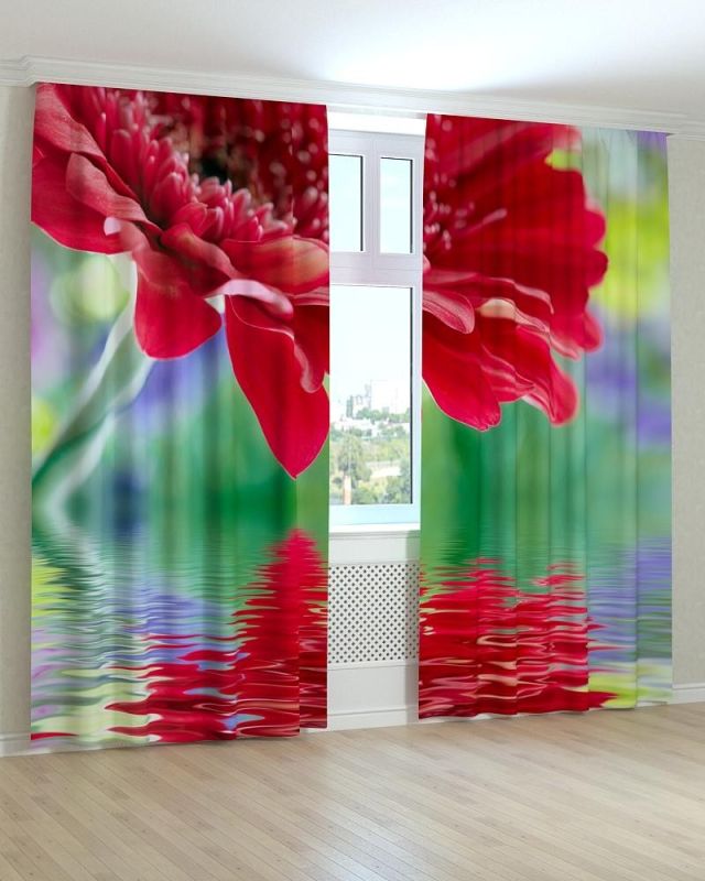 Фотоштори DECOLIV Квіти Принт 02-062 Тюль