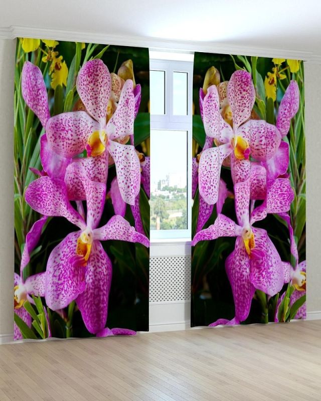 Фотоштори DECOLIV Квіти Принт 02-066 Блекаут