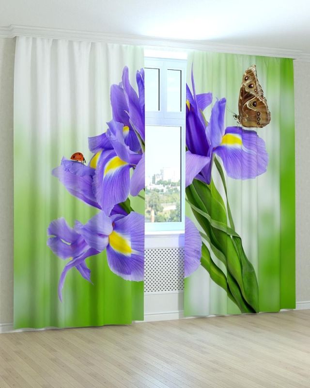 Фотоштори DECOLIV Квіти Принт 02-068 Блекаут