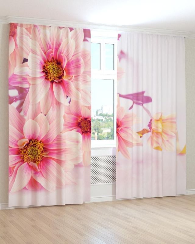 Фотоштори DECOLIV Квіти Принт 02-071 Блекаут