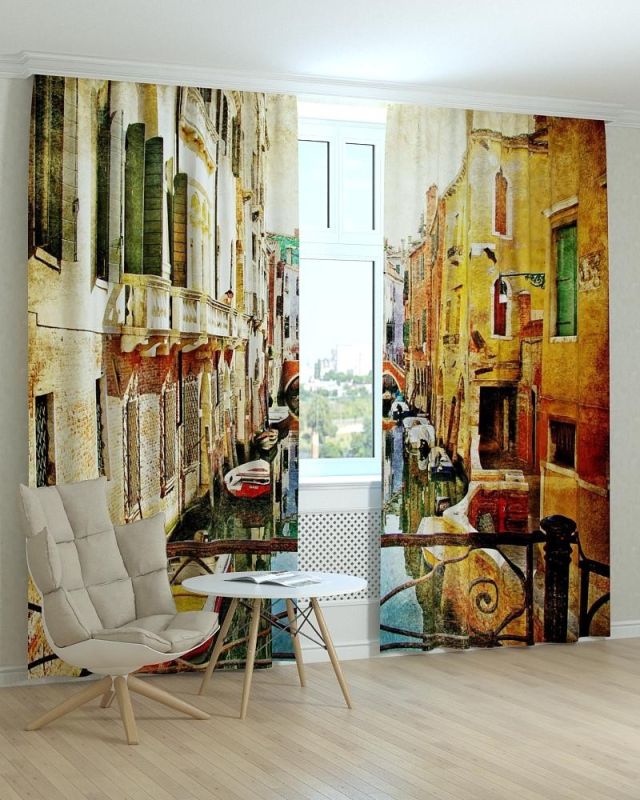 Фотоштори DECOLIV Місто Принт 06-003 Тюль