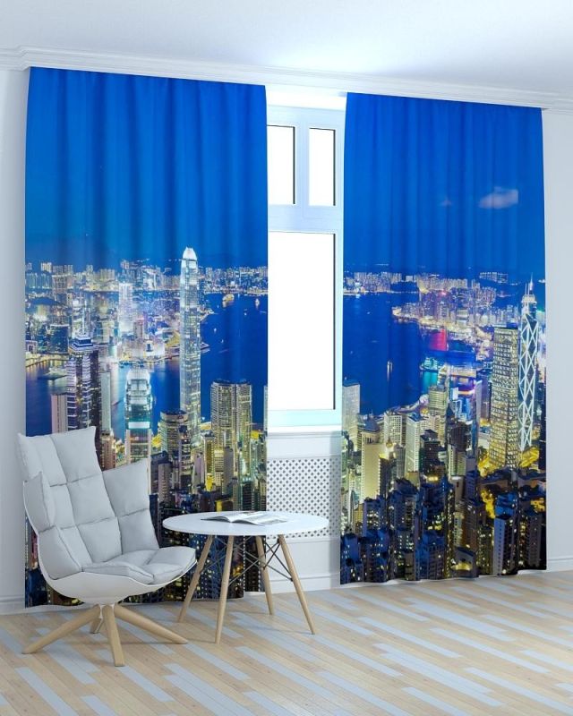 Фотоштори DECOLIV Місто Принт 06-012 Тюль