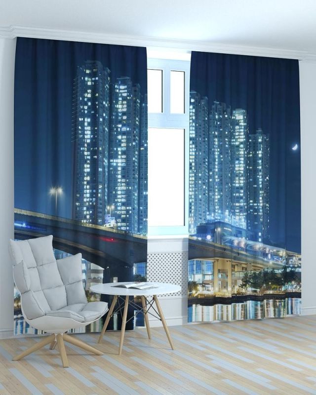 Фотоштори DECOLIV Місто Принт 06-016 Тюль