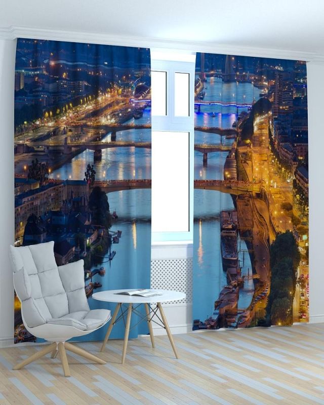 Фотоштори DECOLIV Місто Принт 06-025 Тюль