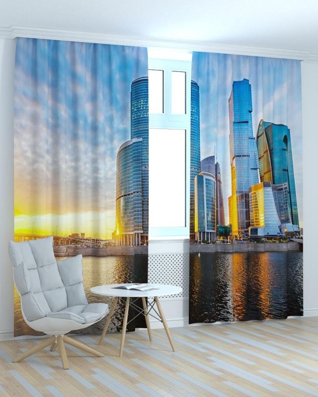 Фотоштори DECOLIV Місто Принт 06-026 Тюль