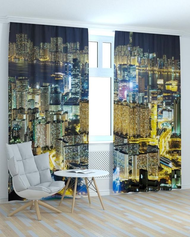 Фотоштори DECOLIV Місто Принт 06-030 Тюль