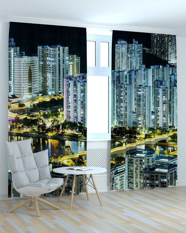 Фотоштори DECOLIV Місто Принт 06-033 Тюль