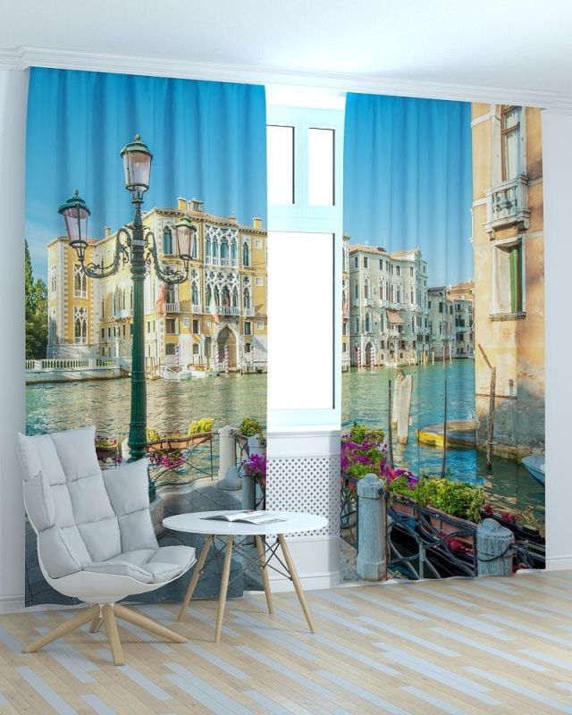 Фотоштори DECOLIV Місто Принт 06-066 Тюль