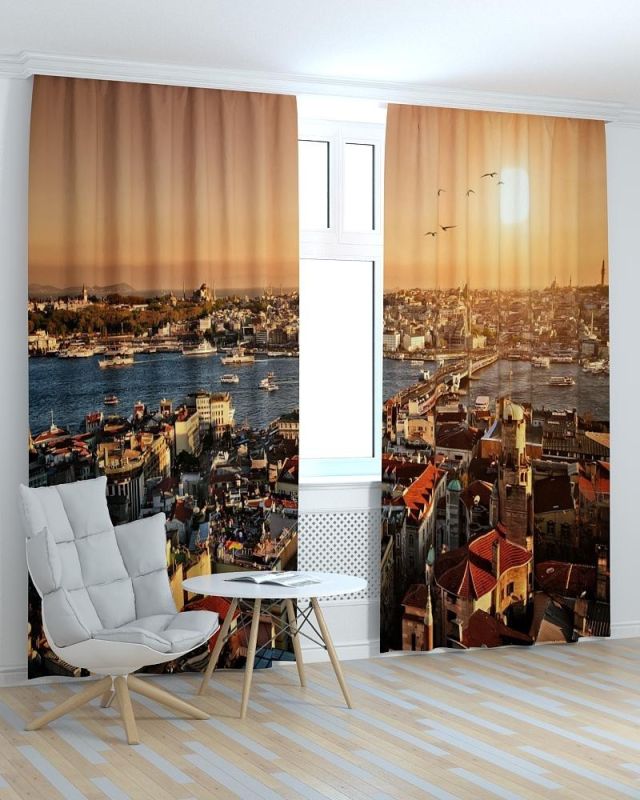 Фотоштори DECOLIV Місто Принт 06-091 Тюль