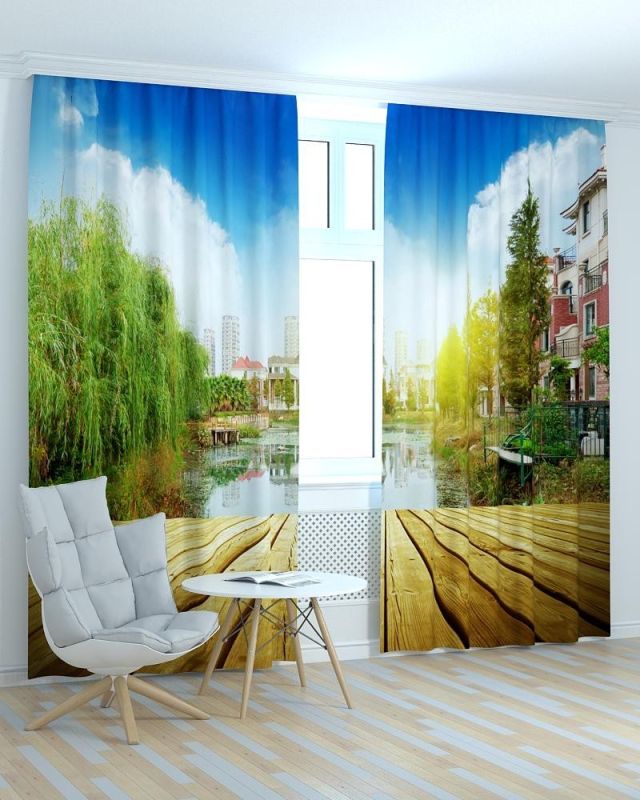 Фотоштори DECOLIV Місто Принт 06-093 Тюль